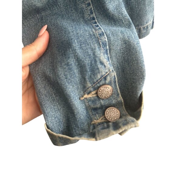 BILL BLASS Petite Denim Blazer Jacket Size Petite Large - Picture 2 of 7